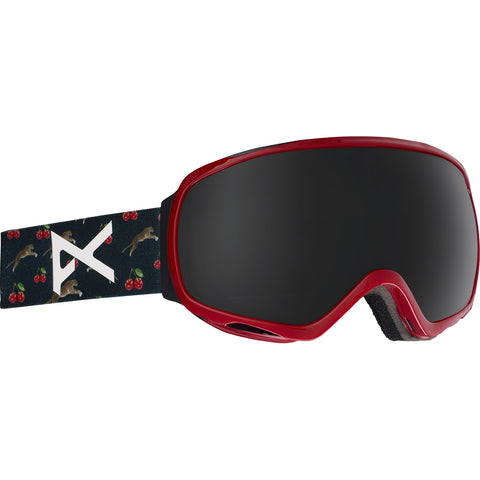 Anon Women's Tempest Ski Goggles - Black Cherries Frame - Dark Smoke Lens