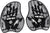 arena Vortex Evolution Hand Paddle - Silver - Black