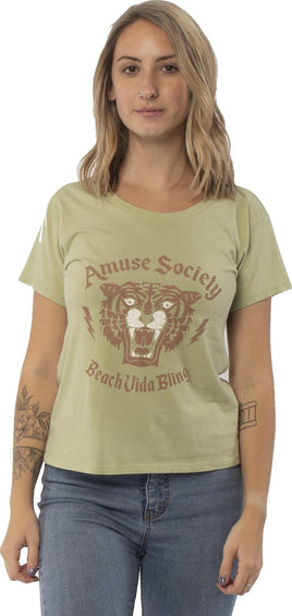 Amuse Society Tiger Vintage Fitted Knit Tee - Women's