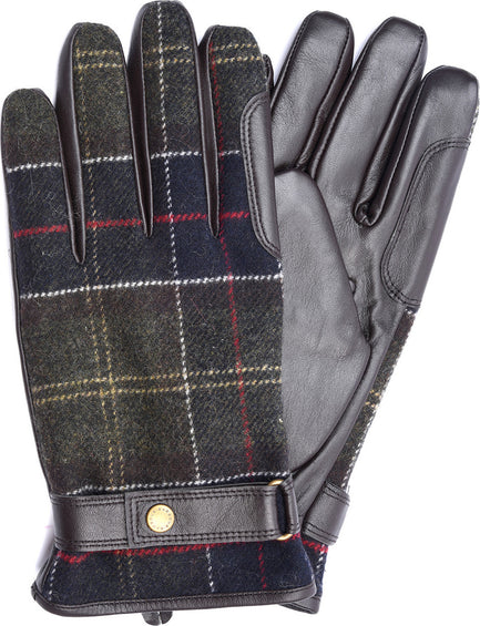 Barbour Newbrough Tartan Leather Gloves - Men's