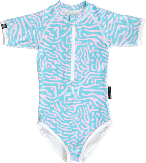 BEACH & BANDITS Short Sleeve One-piece Swimsuit - Girls
