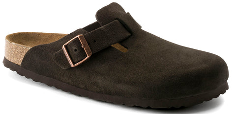 Birkenstock Boston Soft Footbed Suede Leather Mules [Narrow] - Unisex