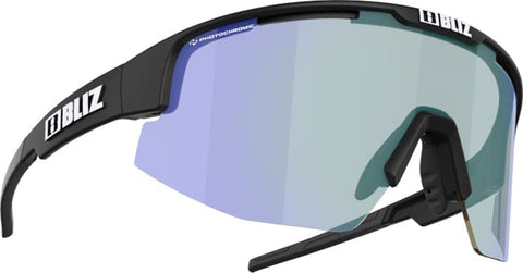 Bliz Matrix Nano Optics Photochromic Sunglasses - Matt Black - Brown With Blue Multi Lens - Unisex