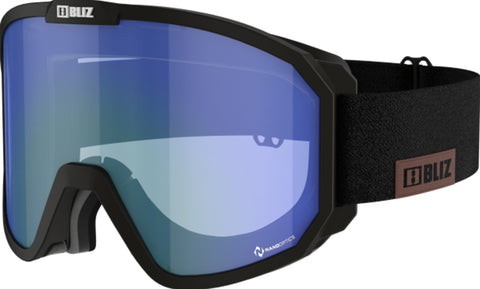 Bliz Rave Nano Optics Nordic Light Goggles - Black - Orange with Blue Multi Lens - Unisex