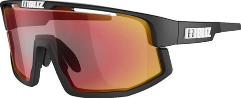 Bliz VIsion Sunglasses - Black - Brown with Red Multi Lens