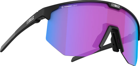 Bliz Hero Small Nano Optics Nordic Light Sunglasses - Matt Black - Begonia Violet with Blue Multi Lens