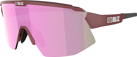 Bliz Breeze Small Sunglasses - Burgundy - Brown with Rose Multi Lens