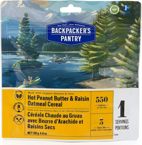 Backpacker's Pantry Hot Peanut Butter & Raisin Oatmeal Cereal