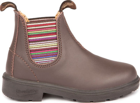 Blundstone 1413 - Brown Striped Elastic Boots - Kids