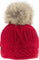 Canadian Hat Vale-P Angora Beanie with Upcycled Fur Pom - Women's - Red