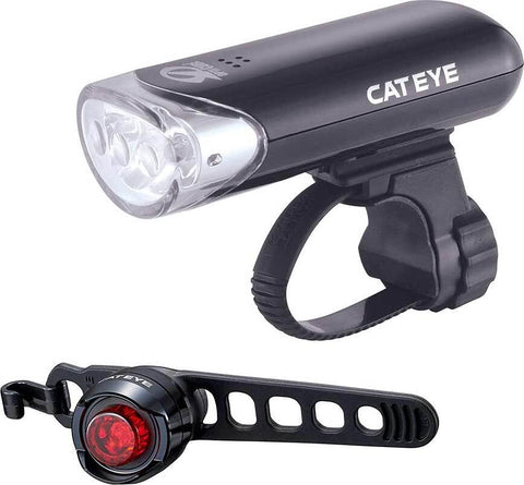 CatEye HL-EL135 Front Light + Orb Rear Light Set
