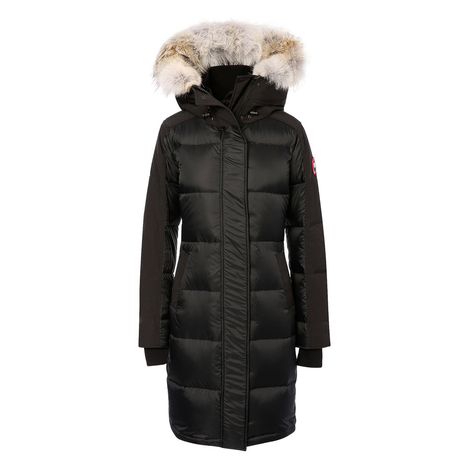 Canada goose black label rowley fur-trimmed down parka Outlet