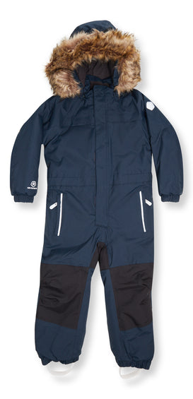 Color Kids Coverall With Fake Fur - Kids