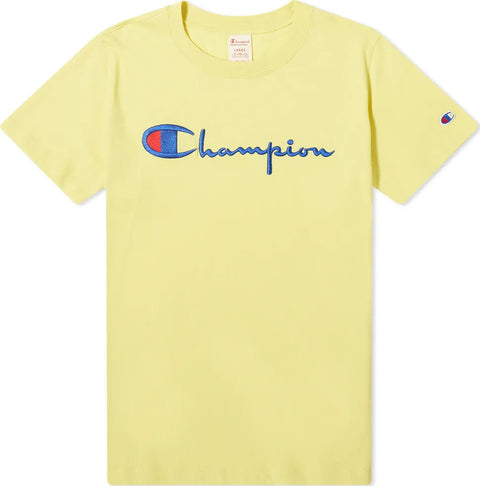 Champion Reverse Weave Script Logo Crew Neck T-Shirt - Women's
