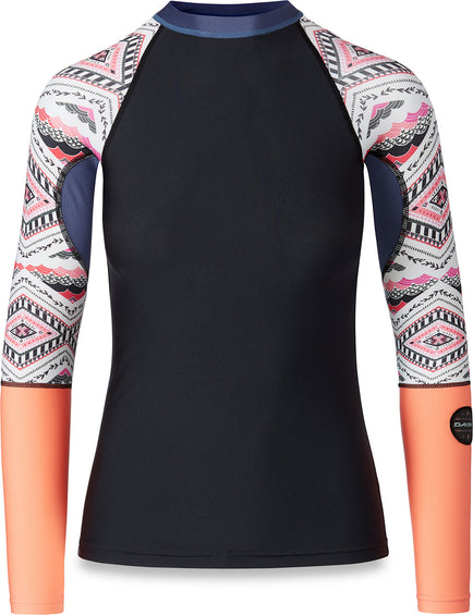 Dakine Women's Flow Print Snug Fit Long Sleeve Rashguard