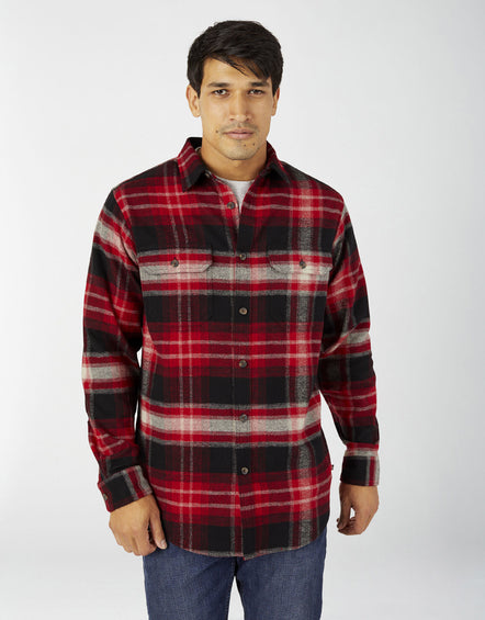 Dickies Heavyweight Long Sleeve Flannel Shirt - Men's
