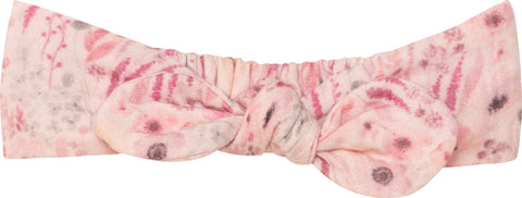 Deux par Deux Printed Watercolor Flowers Knotted Headband - Girls