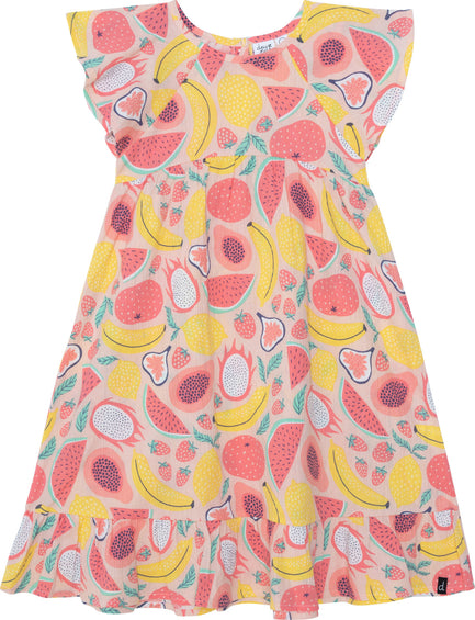 Deux par Deux Printed Fruits Midi Dress - Little Girls