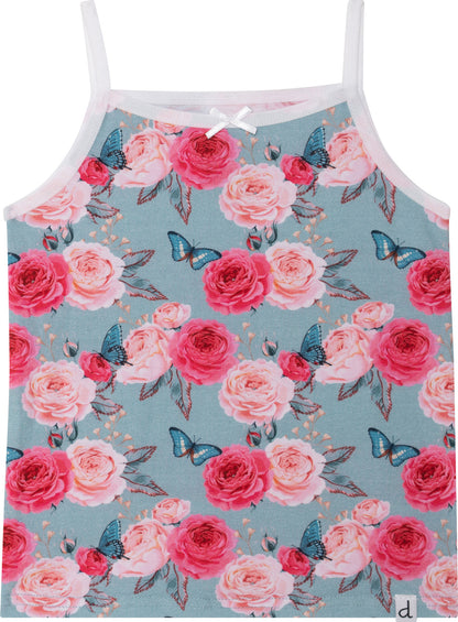 Deux par Deux Little Flowers Printed Tank Top - Girls