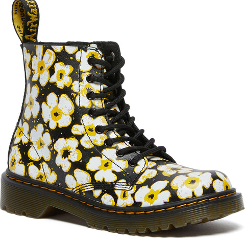 Dr. Martens 1460 Pascal Pansy Fayre Floral Leather Boots - Kids