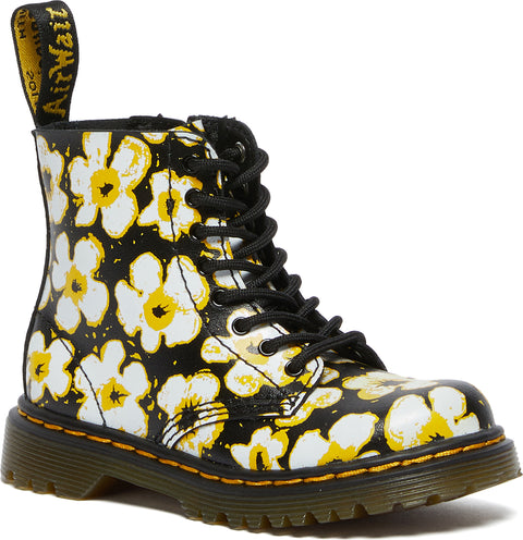 Dr. Martens 1460 Pascal Pansy Fayre Floral Leather Boots - Toddlers