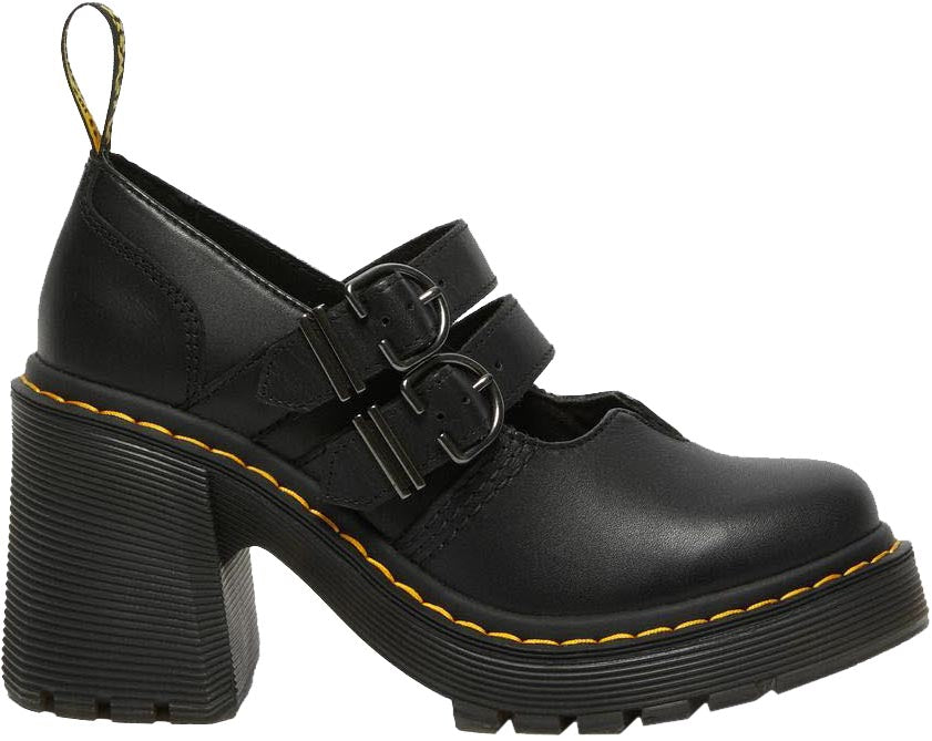 Dr. Martens Womens 1461 Patent Leather Lamper Shoes (Black)