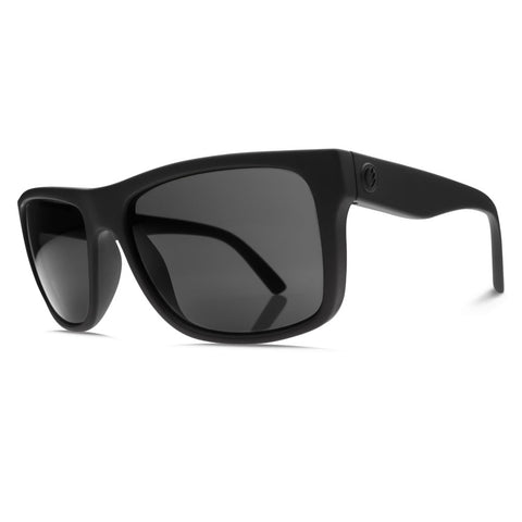 Electric Swingarm Sunglasses - Matte Black - M1 Grey Polarized Lens - Men's