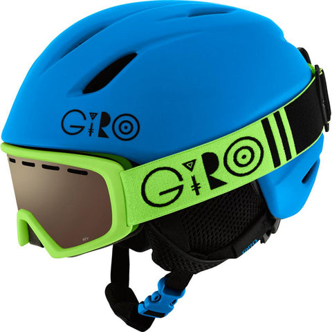Giro Kid's Launch Matte Blue Goggle Helmet Combo