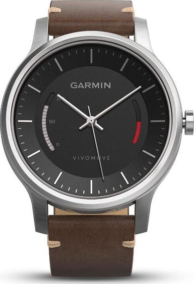 Garmin Vivomove Premium Watch with Leather Band