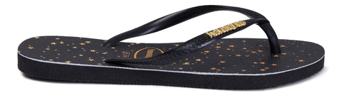 Havaianas Slim Logo Metallic Print Flip Flops - Women's