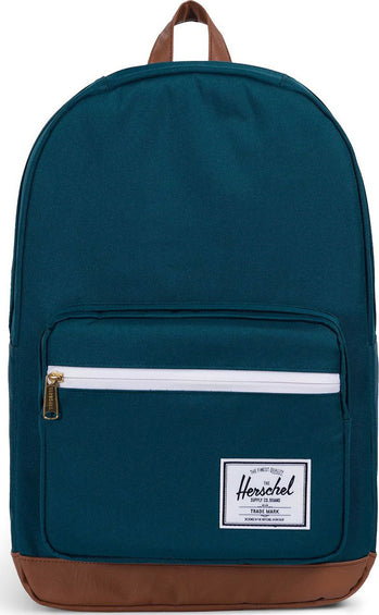 Herschel Supply Co. Pop Quiz Backpack Deep Teal - Tan Synthetic Leather