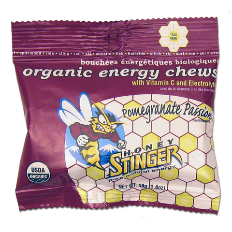Honey Stinger Organic Energy Chews Pomegranate - Box of 12