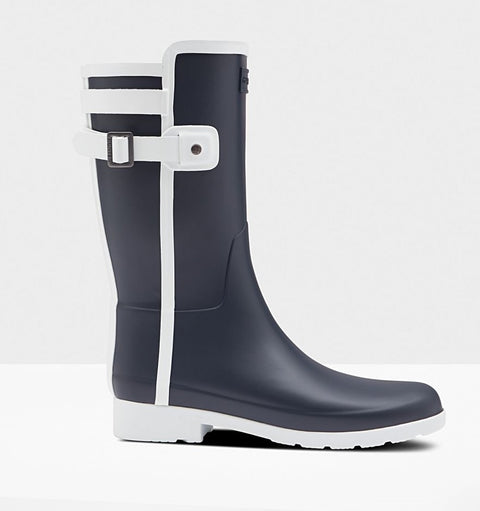 Hunter Refined Slim Fit Contrast Short Rain Boots - Women's
