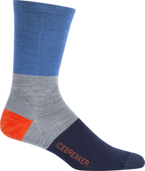Icebreaker Men's Lifestyle Ultra Light Crew - Rugby Stripe