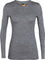 icebreaker Merino 200 Oasis Long Sleeve Crewe Thermal Top - Women's - Gritstone Heather