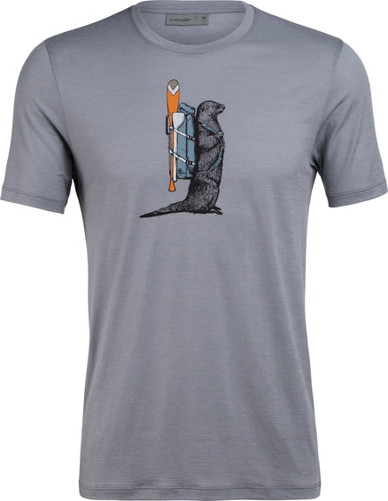 Icebreaker Tech Lite Short Sleeve Crewe Otter Paddle - Men's