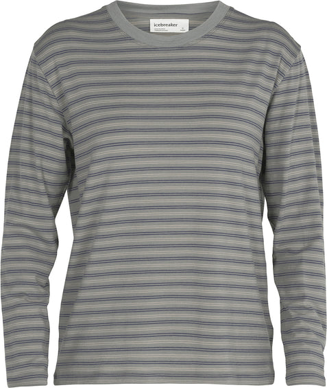 Icebreaker Merino 150 Long Sleeve Crewe Stripe T-Shirt - Women's