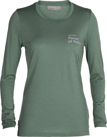 Icebreaker Merino Tech Lite II Power of Nature Sage Long Sleeve T-Shirt - Women's