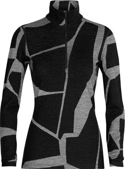 icebreaker 250 Vertex Fractured Landscapes LS Half Zip Base Layer - Women's