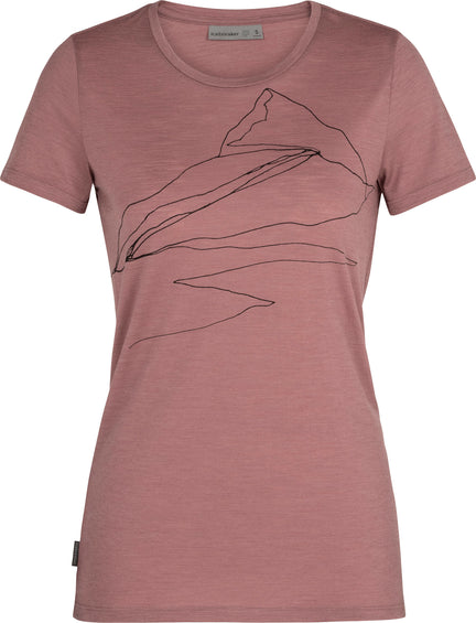 Icebreaker Spector Scoop Sunrise Summit SS Crewe T-Shirt - Women's 