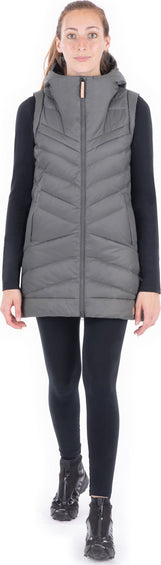 Indygena Dolga Sleeveless Long Vest With Hood - Women's