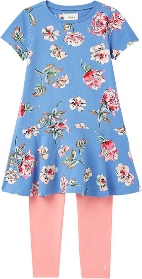 Joules Iona Short Sleeve Dress And Leggings Set - Girls