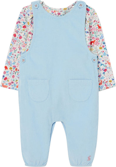 Joules Lindey Cord Dungaree Set - Baby Girl's