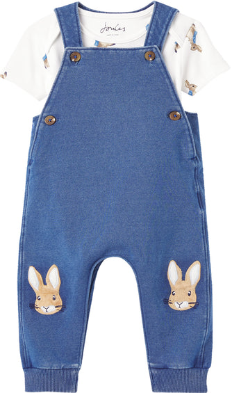 Joules Peter Rabbit Wilbur Organically Grown Cotton Dungarees Set - Baby Boys