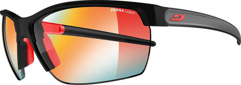 Julbo Zephyr Sunglasses - Black - Red - Zebra Light Fire Yellow fire flash Lens
