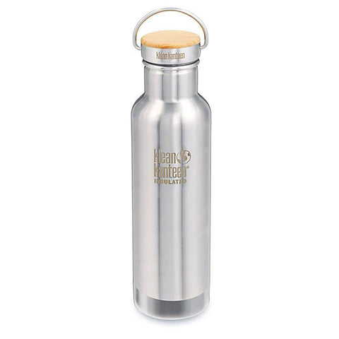 Klean Kanteen Insulated Stainless Steel Reflect Bottle with Bamboo Cap - 20 Oz