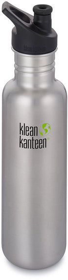 Klean Kanteen Classic Stainless Steel Bottle with Sport Cap - 27 Oz