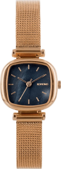 Komono Moneypenny Royale Rose Gold Black Watch