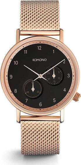 Komono Walther Rose Gold Mesh Watch