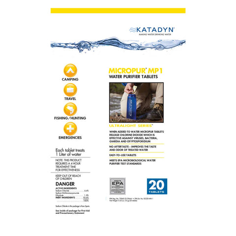 Katadyn Micropur MP1 Purifier Tablets